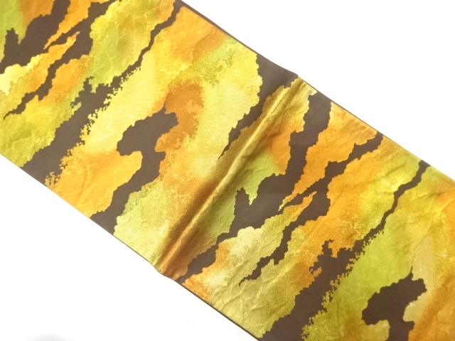 JAPANESE KIMONO / ANTIQUE FUKURO OBI / SILK / WOVEN MIST